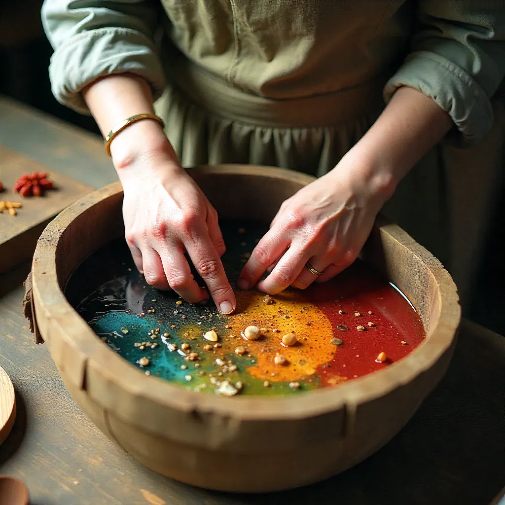 Verfproces met botanische verfstoffen